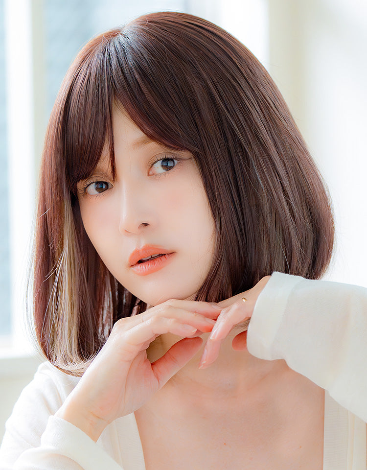 チョコブラウン×グレージュ