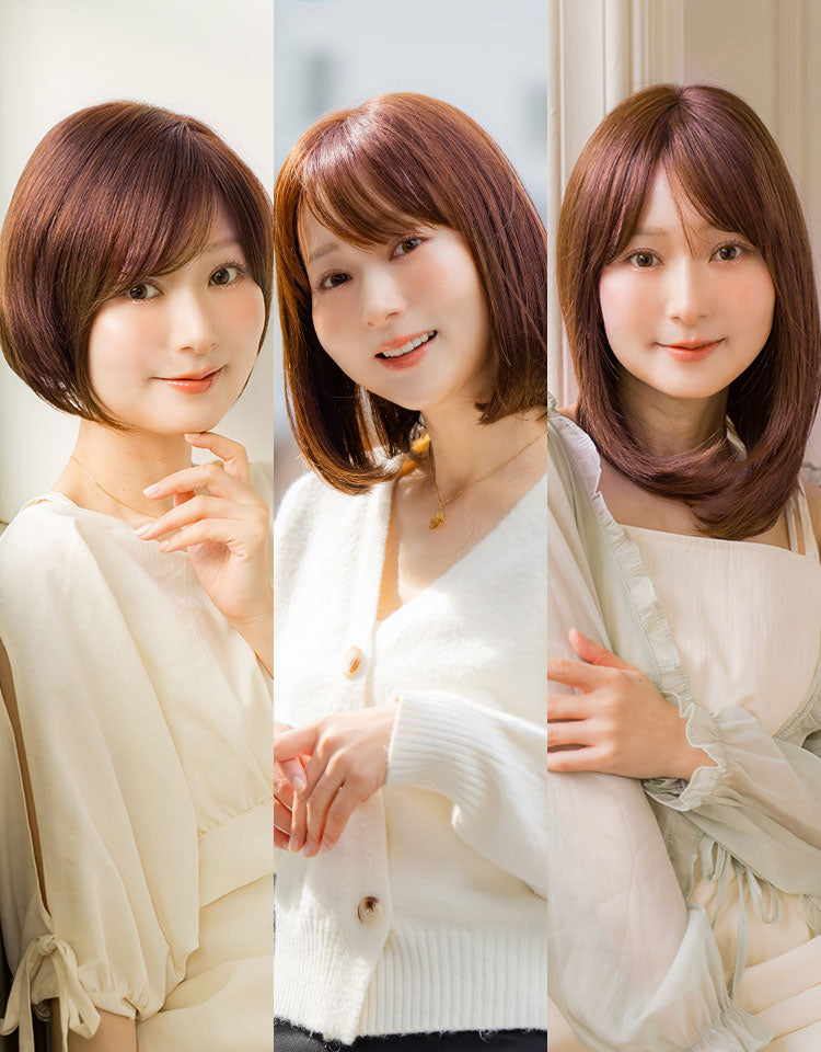 ナチュフィット人毛100% ショート/ボブ/ミディ