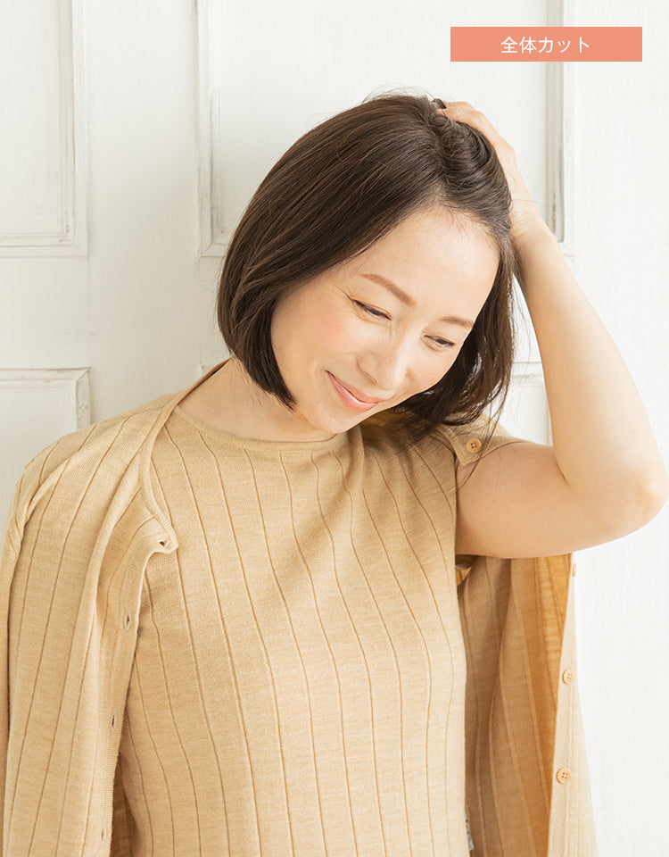 天使のヘアピースワイド フリーリー人毛MIX