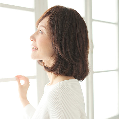 ヘアピースnatural前髪横流し人毛100%
