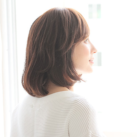 ヘアピースnatural前髪横流し人毛100%