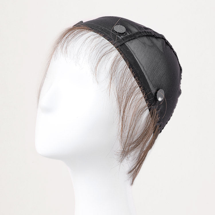 ウィッグアンダーキャップ 人毛100%うぶ毛つき