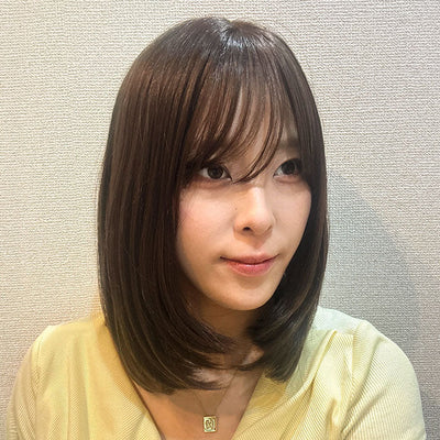 ナチュラルな横流しバング