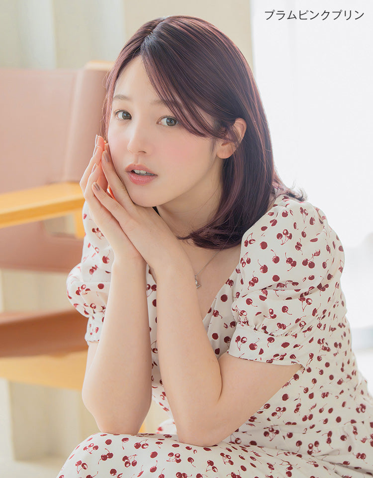 【極ぴたっ】天使のピュレボブ プラムピンクプリンを着用したモデル