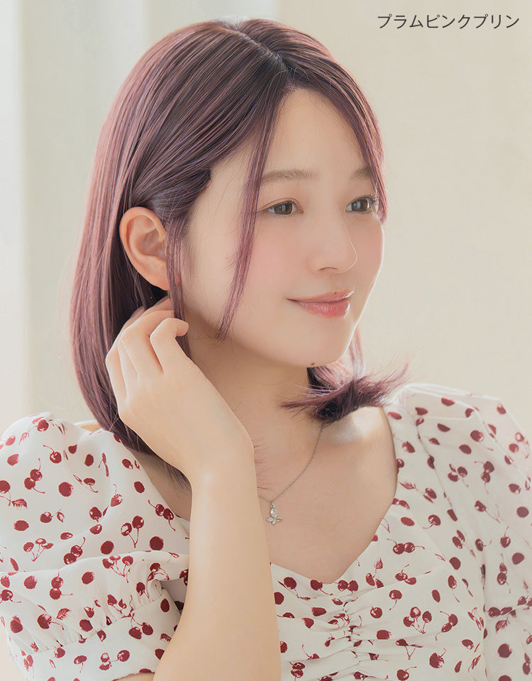 【極ぴたっ】天使のピュレボブ プラムピンクプリンを着用したモデル