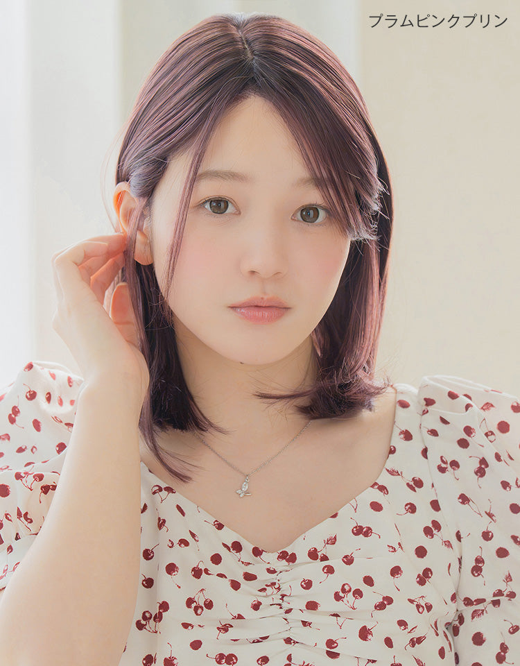 【極ぴたっ】天使のピュレボブ プラムピンクプリンを着用したモデル