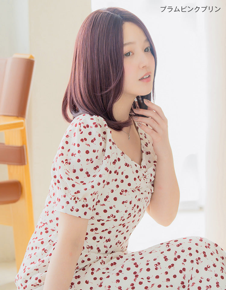 【極ぴたっ】天使のピュレボブ プラムピンクプリンを着用したモデル