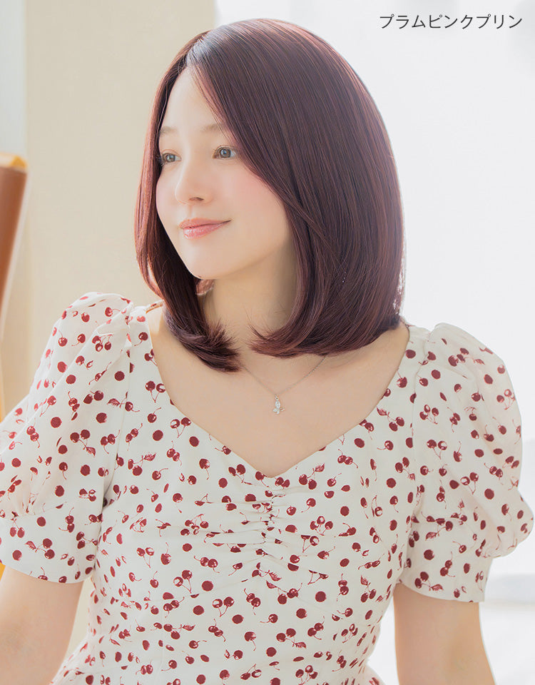 【極ぴたっ】天使のピュレボブ プラムピンクプリンを着用したモデル