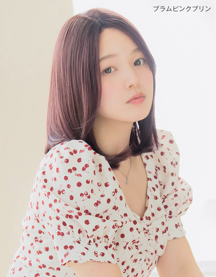【極ぴたっ】天使のピュレボブ プラムピンクプリンを着用したモデル