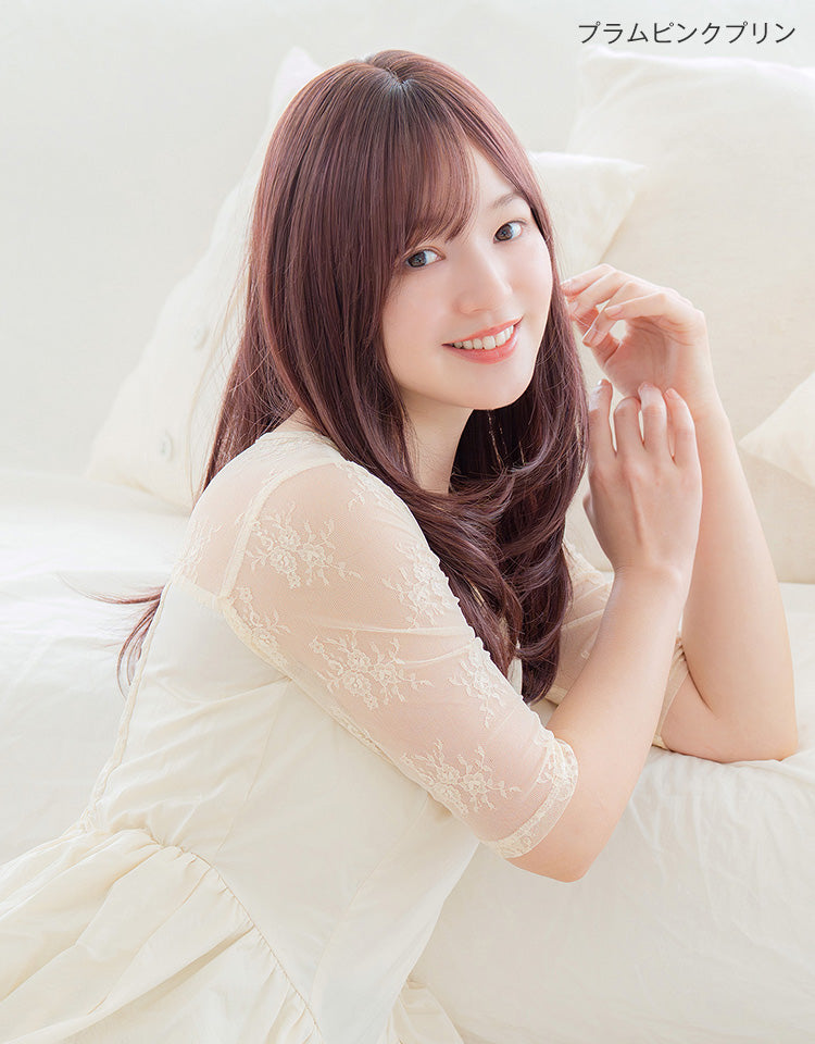 【極ぴたっ】天使のレリーナロング プラムピンクプリンを着用したモデル