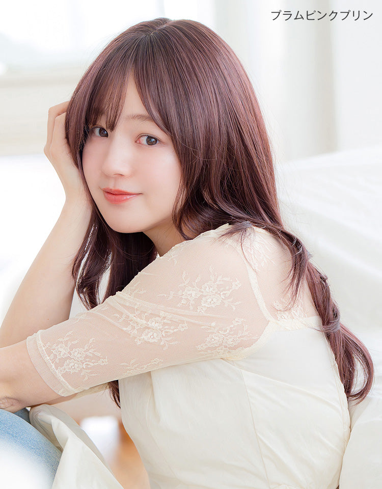 【極ぴたっ】天使のレリーナロング プラムピンクプリンを着用したモデル