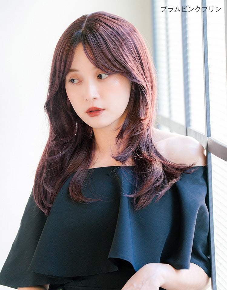 プラムピンクプリンを着用したモデル