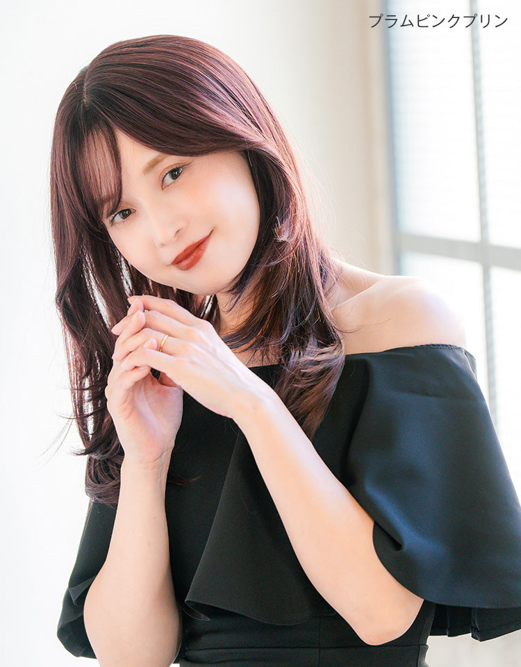 プラムピンクプリンを着用したモデル