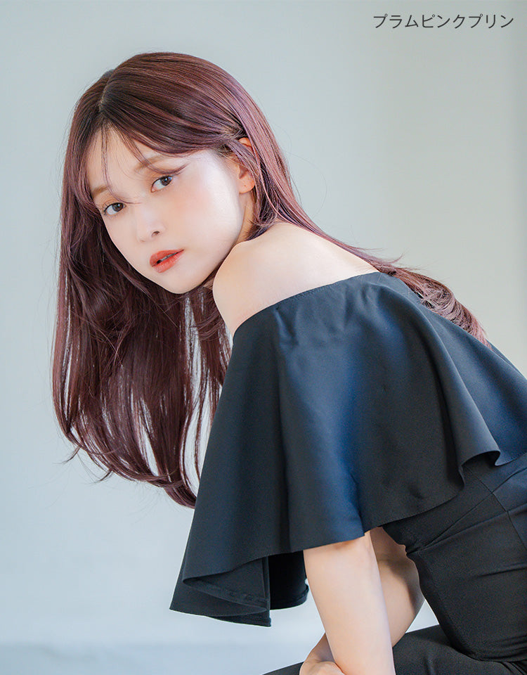 プラムピンクプリンを着用したモデル