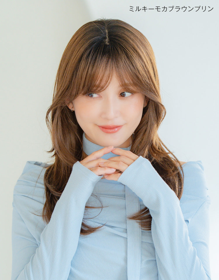 ミルキーモカブラウンプリンを着用したモデル