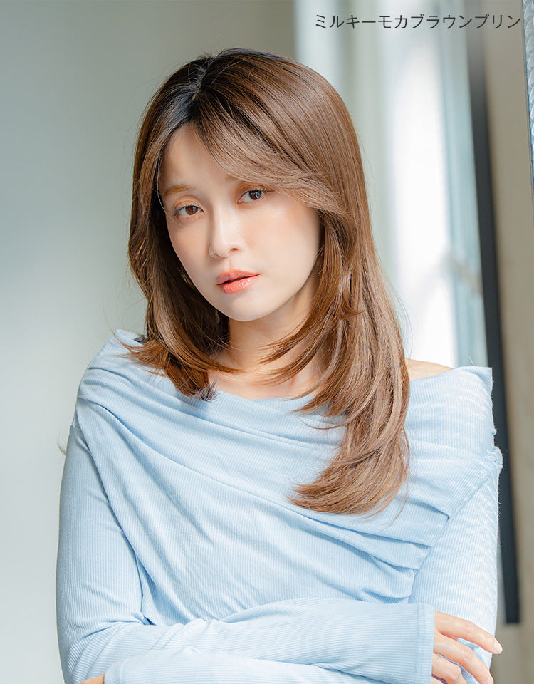 ミルキーモカブラウンプリンを着用したモデル