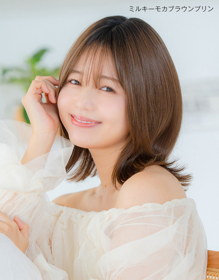 ミルキーモカブラウンプリンを着用したモデル
