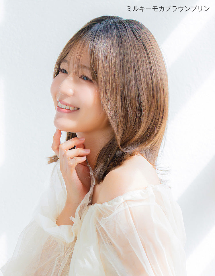 ミルキーモカブラウンプリンを着用したモデル