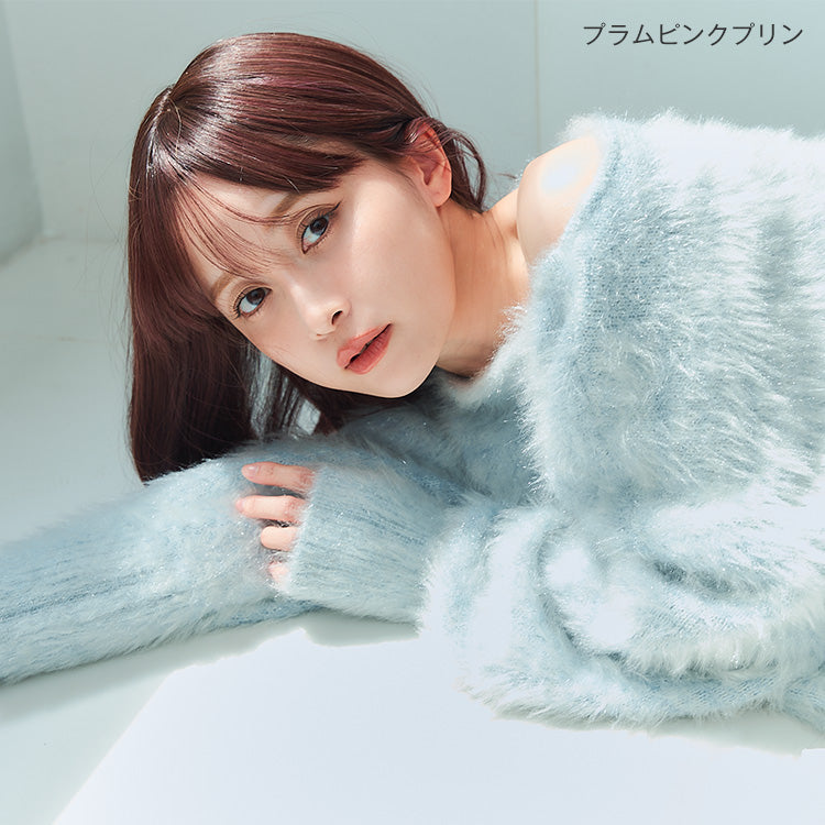 天使のミアボブプラムピンクプリン（PMP-P）を着用したモデル