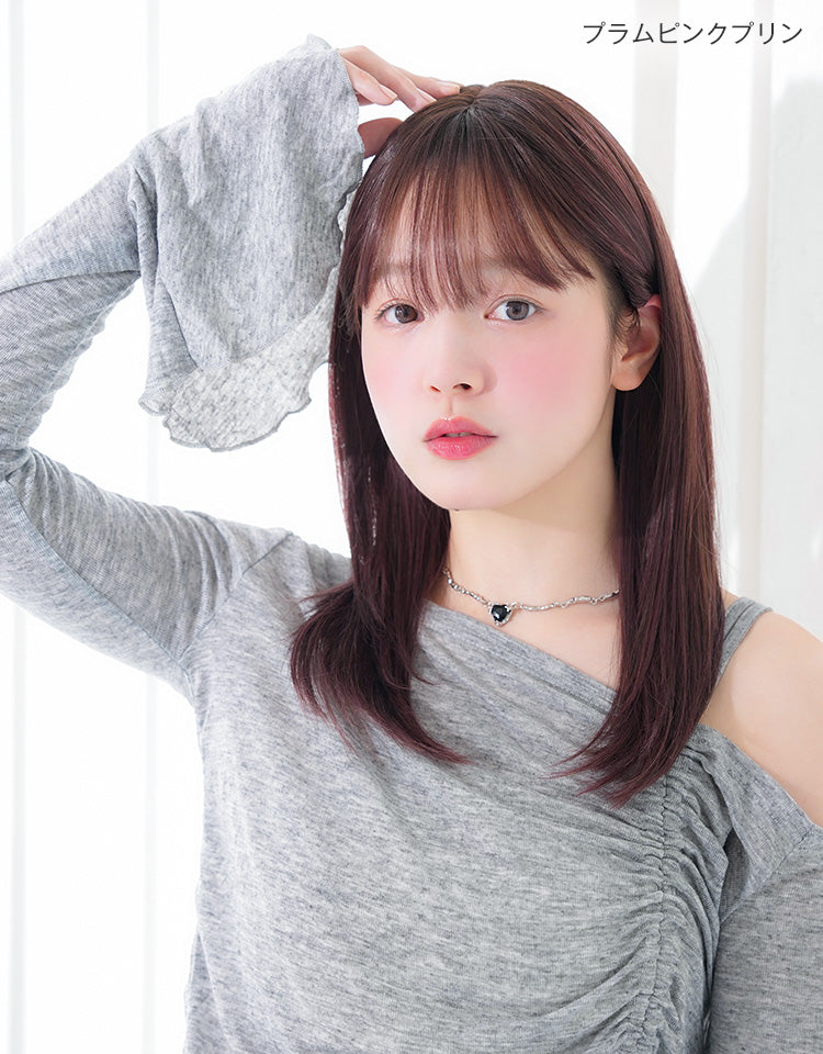 プラムピンクプリンを着用したモデル
