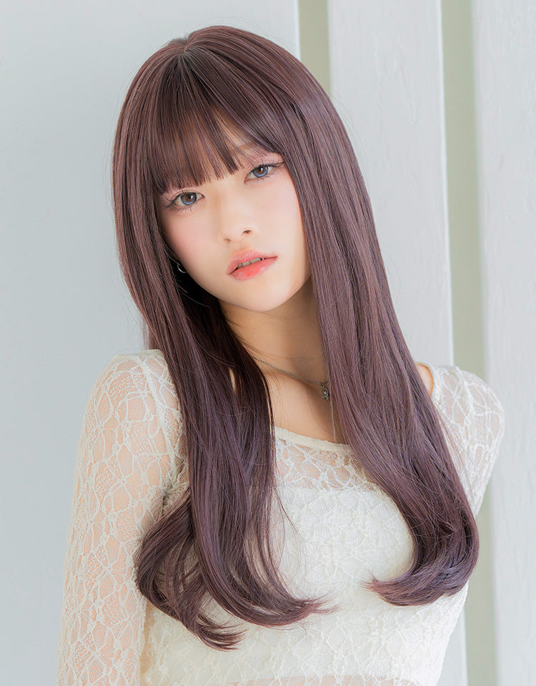 HEART BEAT ロングストレート スモーキーピンク