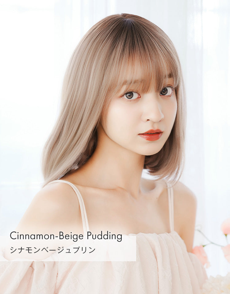 シナモンベージュプリンを着用したモデル
