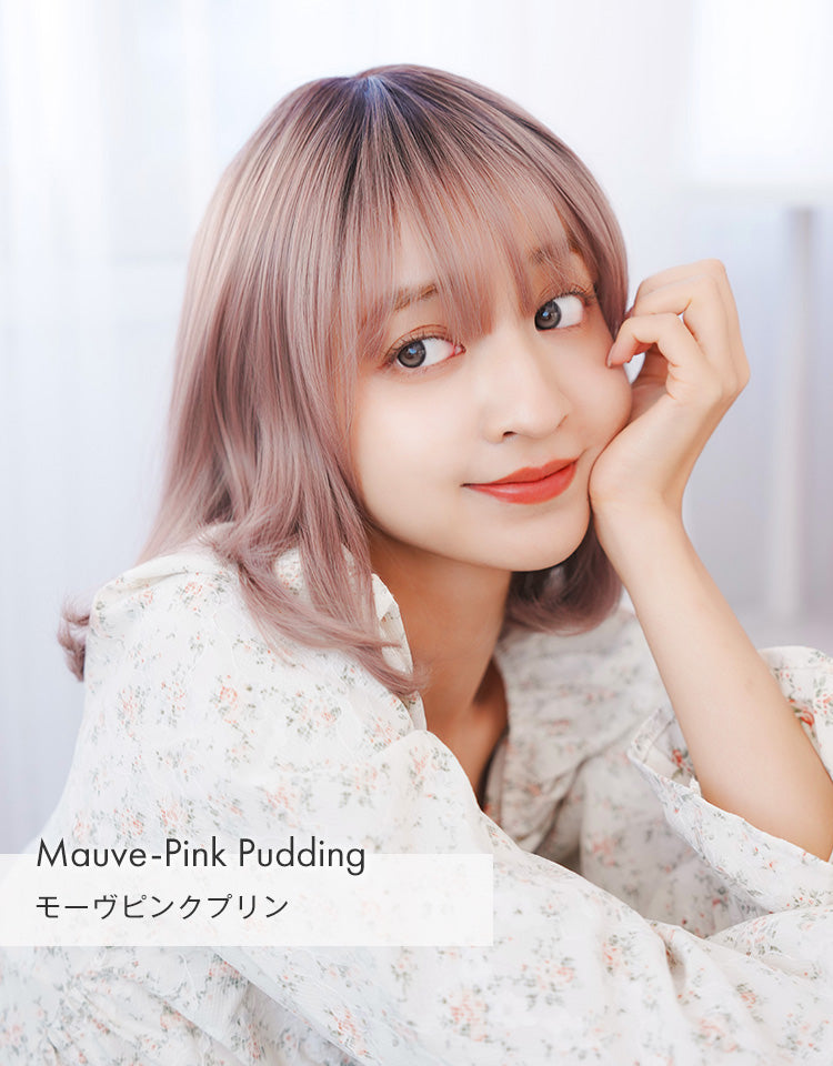 モーヴピンクプリンを着用したモデル