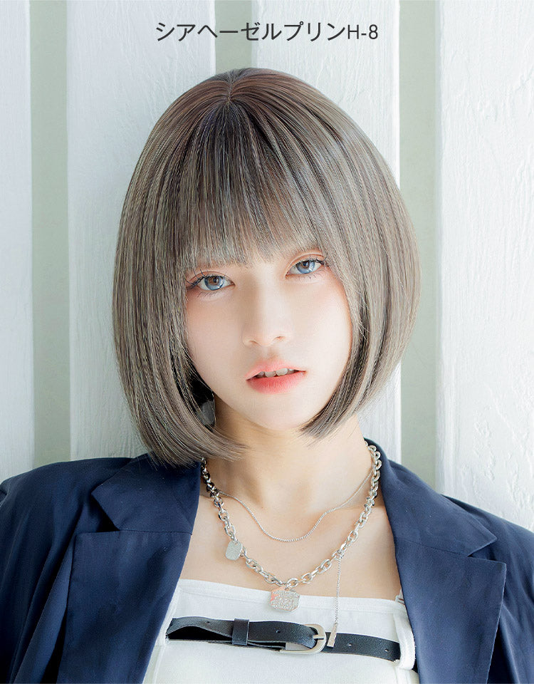 HEART BEAT ショートボブ シアヘーゼルプリンを着用したモデル