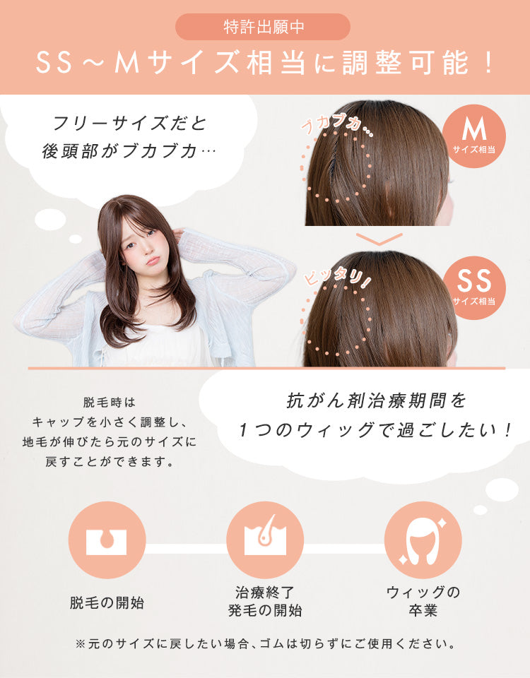 特許出願中 SS~Mサイズ相当に調整可能！