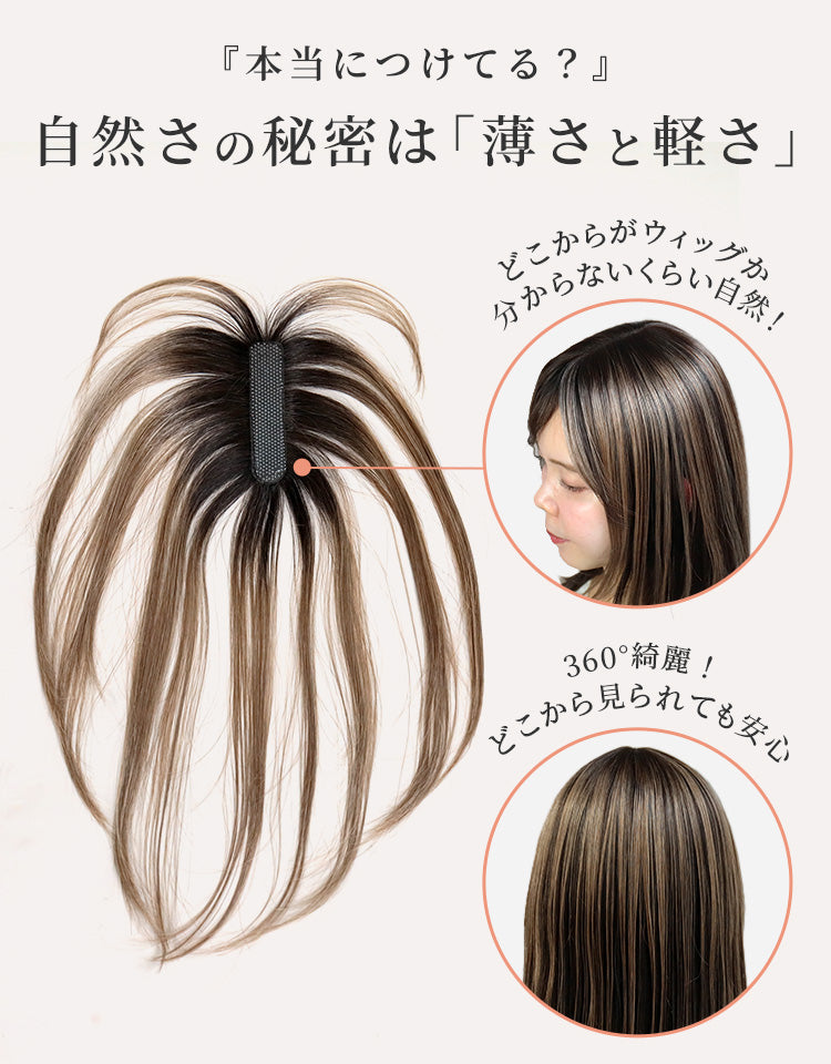 自然さの秘密は薄さと軽さ、360°綺麗で安心