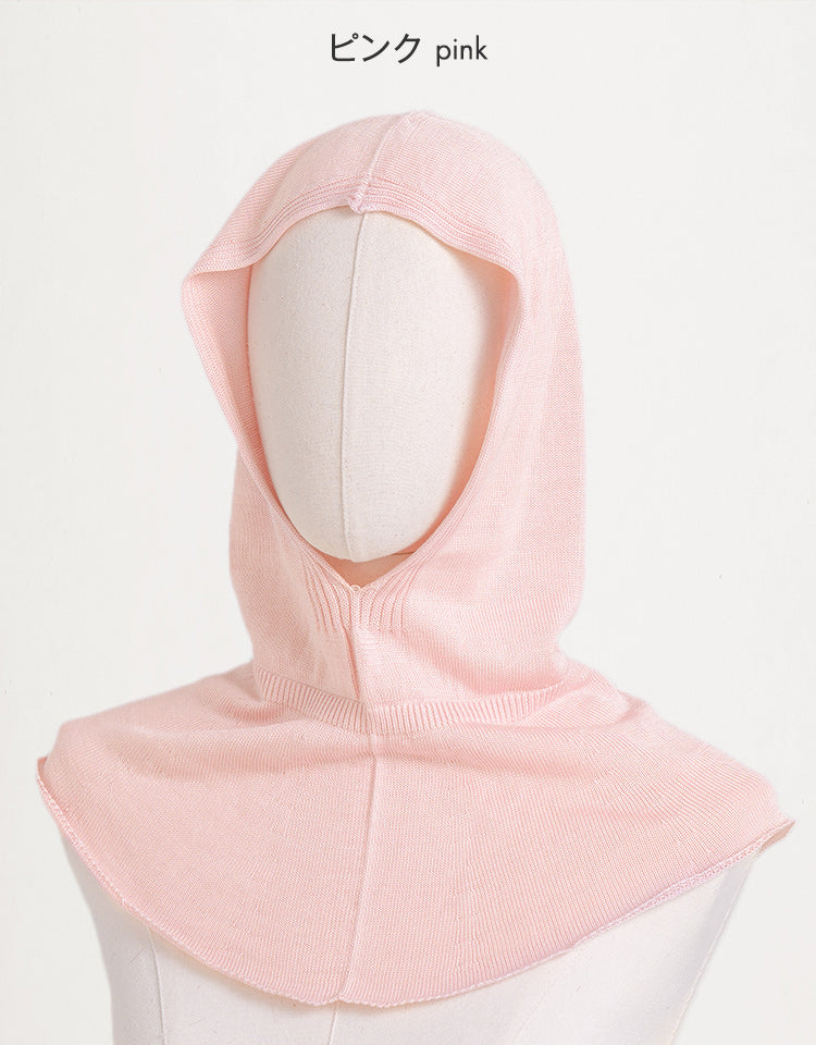 天使がつつむナイトフーディー シルク100% ピンク