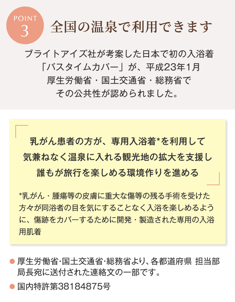 バスタイムカバー 全国の温泉で利用できる入浴着