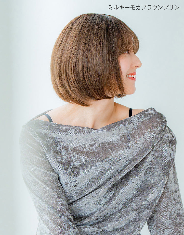 ミルキーモカブラウンプリンを着用したモデル