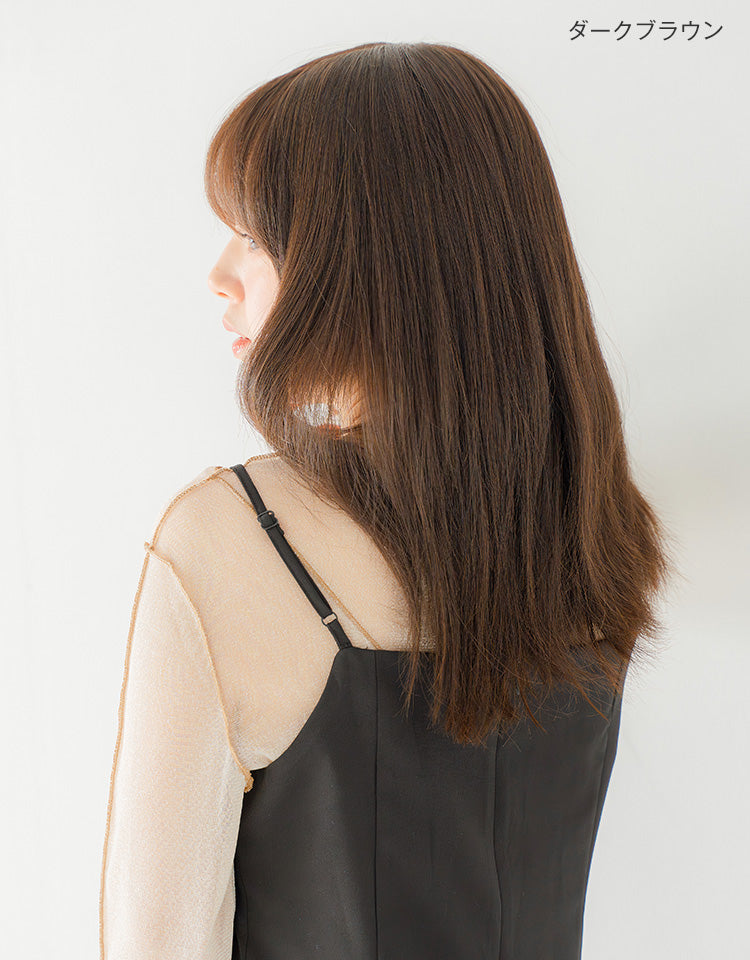 REMY人毛100% 天使の月満ちるカルムレイヤー フルウィッグ ミディアム