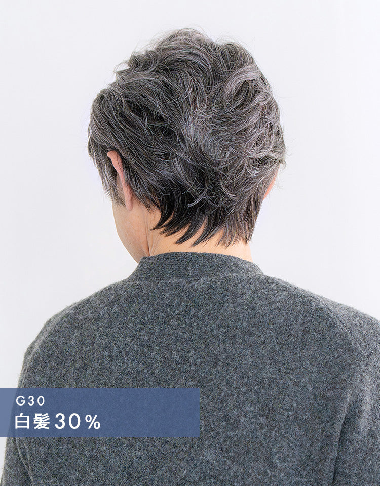 白髪30%を着用したモデル写真