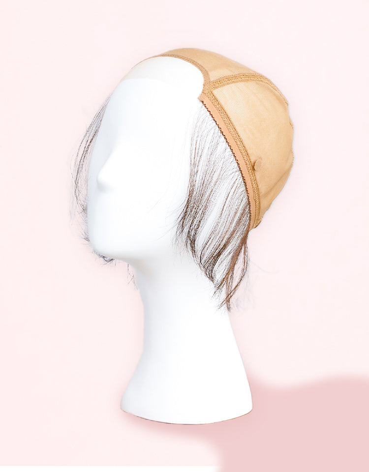 レースフロント 人毛100%うぶ毛つきアンダーキャップ