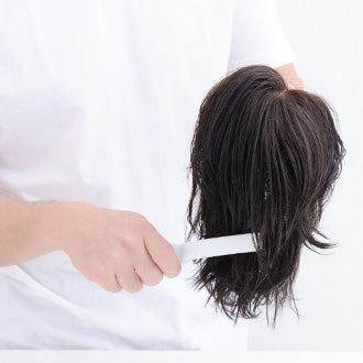 全体をブラッシングします。