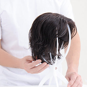 自然乾燥かドライヤーの冷風で乾かします。