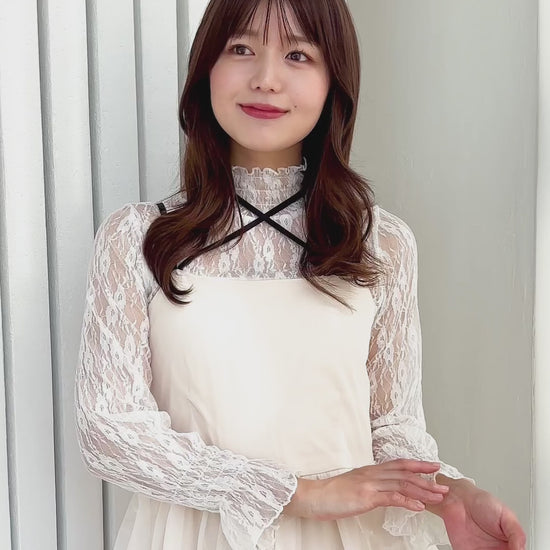 つむじ付き前髪ウィッグ_フェイスカール人毛MIXの着用動画