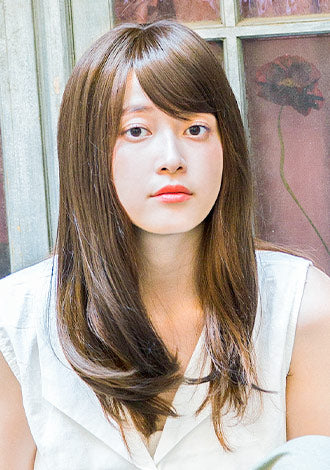 ヘアピースワイド Cカールストレートの画像