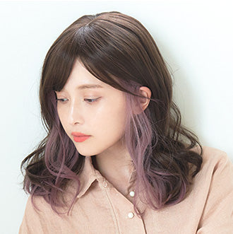 インナーカラーウェイブミディの画像