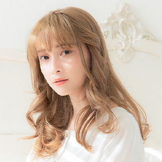 総手植え前髪ウィッグ サイドラインバングの画像